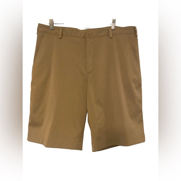 Nike Shorts Nike Mens Flat Front Tan Dri Fit Golf Shorts 36 Poshmark